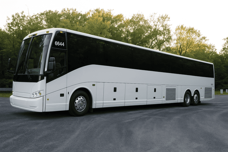 exterior of Peabody Charter Bus coach bus